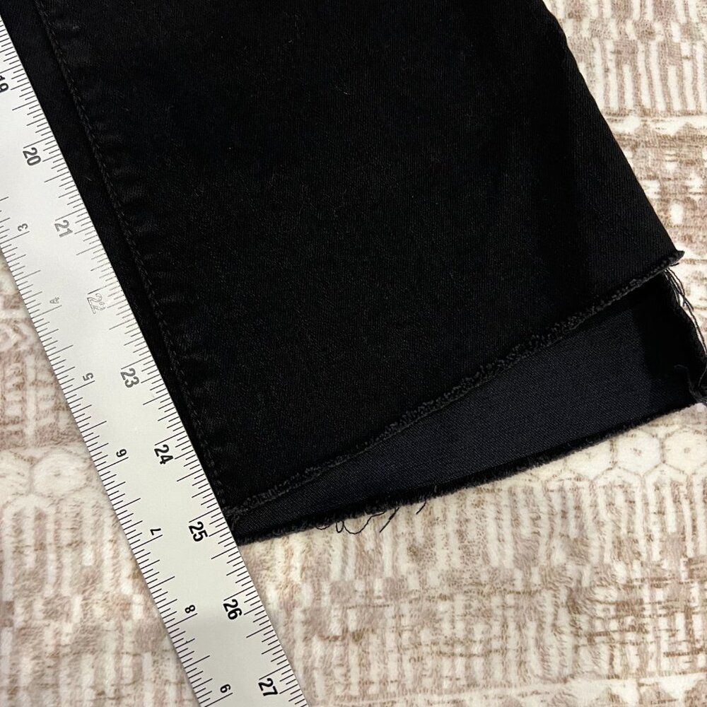 MOTHER The Insider Crop Step Fray Jeans Not Guilty Black Wash Size 27 - Picture 4 of 11